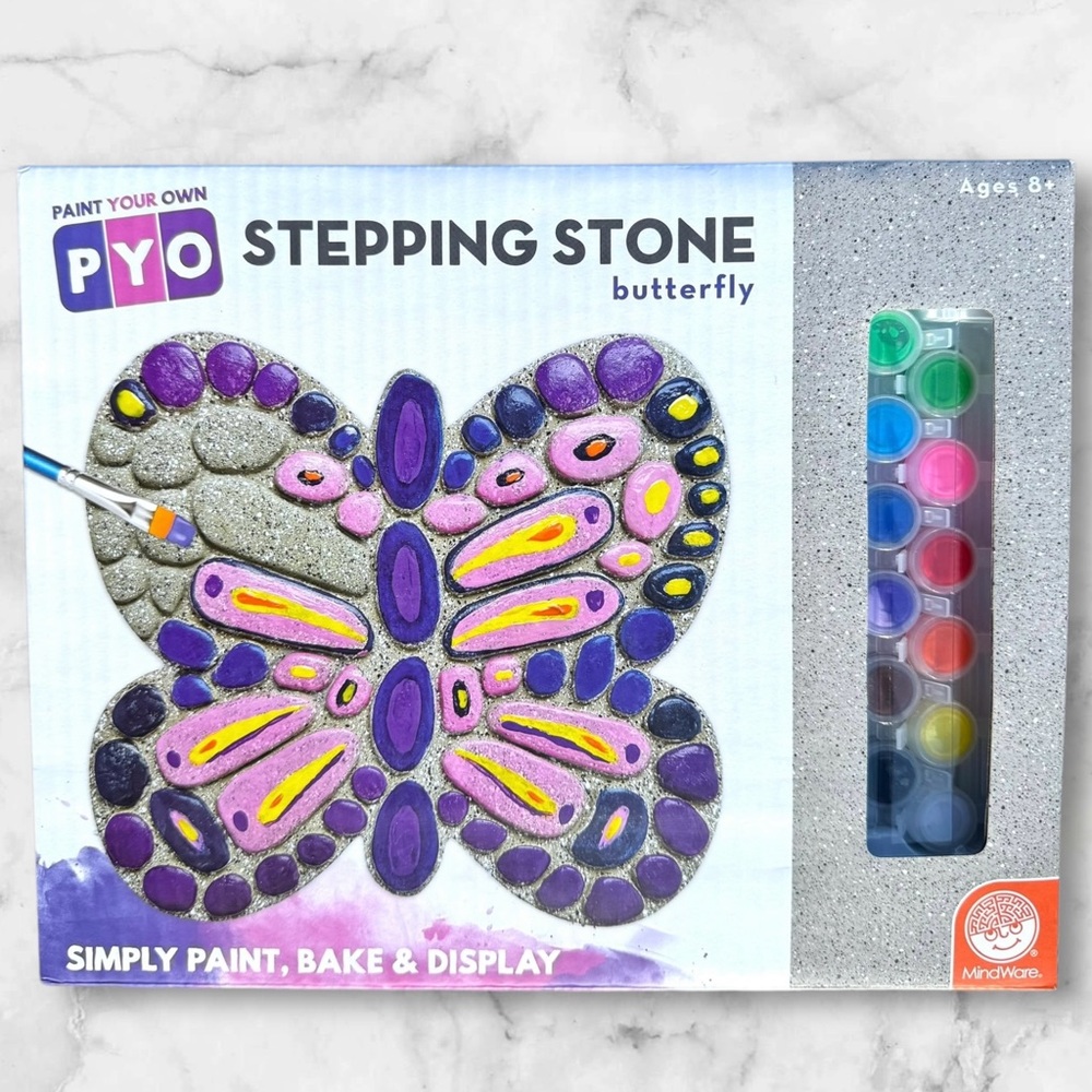 Mindware Paint Your Own Butterfly Stepping Stone Kids Art Craft Homeschool Toy